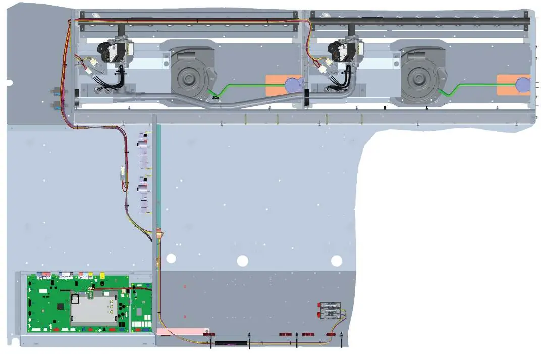 Figure 19: Wire routing for LGX, LDT, LGT, LGM 156-300 units.