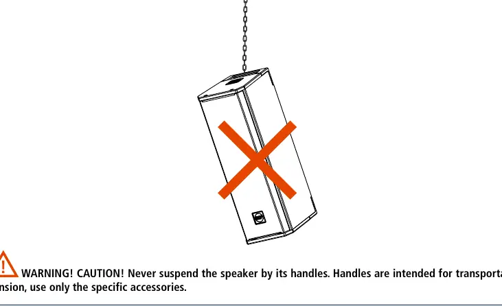 Warning: Incorrect suspension and mounting