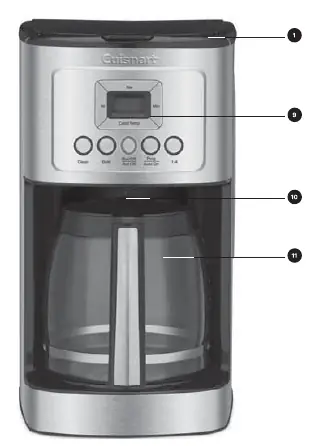 Control panel and carafe components