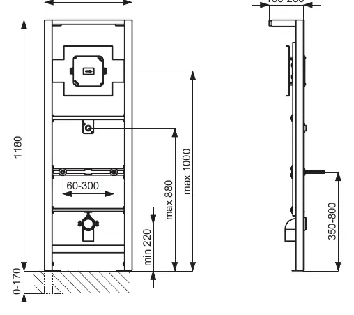 Installation dimensions