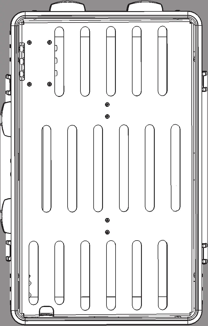 Mounting plate with cable routing slits