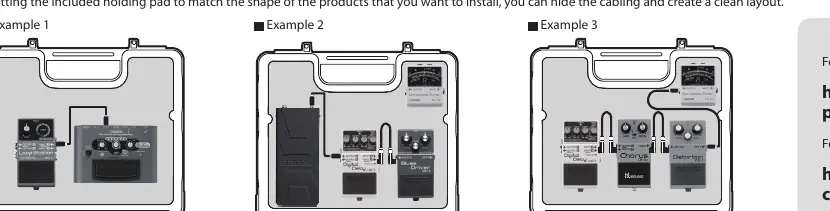 Effect unit installation examples