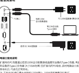 Connection diagram for power and laptop