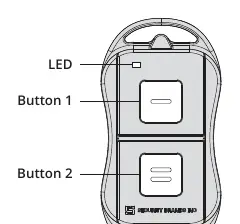 Ridge Remote components and button layout