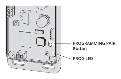 Transceiver programming button location