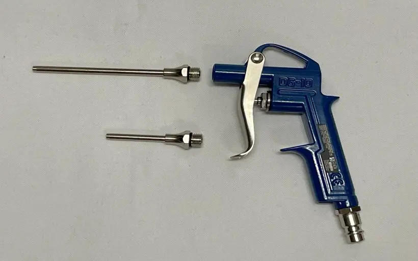 Blow gun with silver extensions