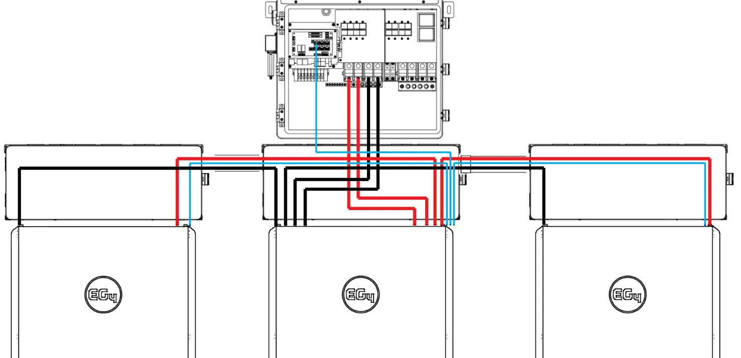 Wiring diagram for paralleling batteries