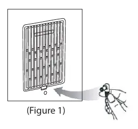 Figure 1: Connecting the power cord to the back of the machine.