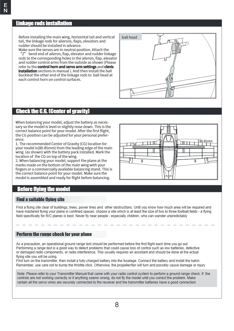 Center of gravity balancing point.