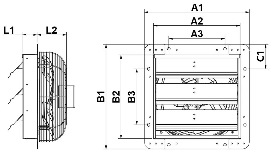 Installation dimensions