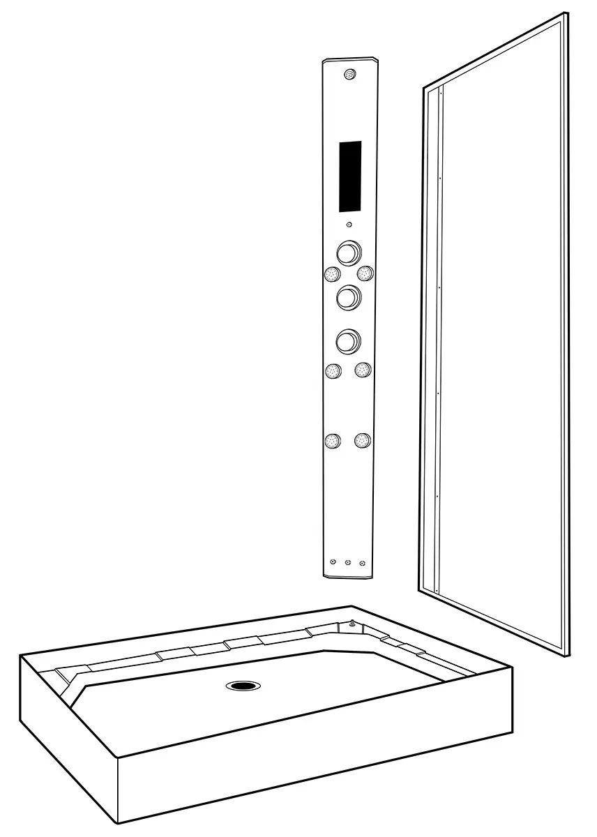 Column and side panel installation