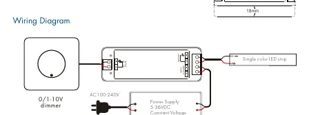 Wiring diagram for the 0/1-10V dimming system