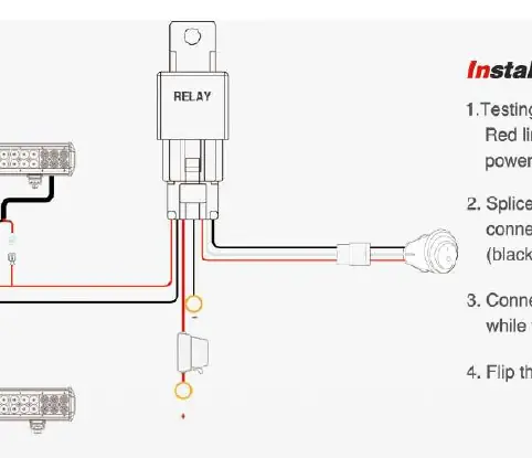 Wiring diagram for Nilight LED cube lights