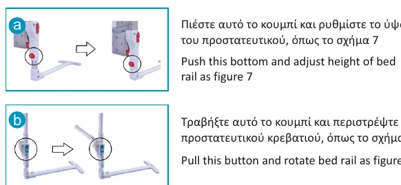 Adjustment mechanisms for height and rotation