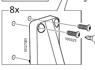 Securing the base mount to the cabinet wall