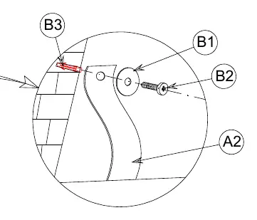 Detailed view of the bracket installation process