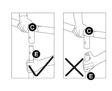 Leg and frame connection