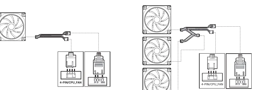 Wiring diagram for single and multiple fan configurations