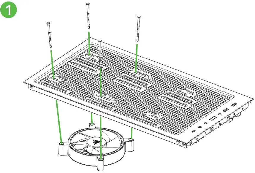 Mounting the fan to the PC chassis