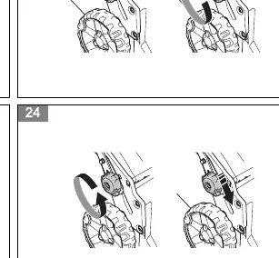 Handle height adjustment (Fig. 22)