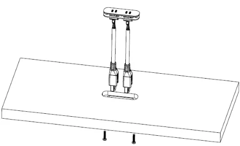 Inserting the USB unit into the cutout