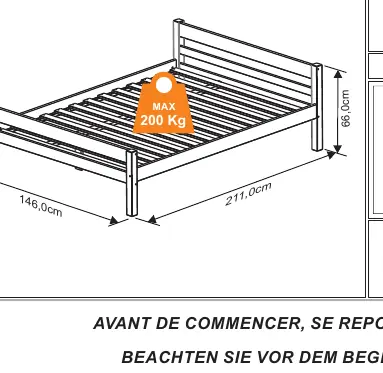 NIVIO bed dimensions and weight capacity