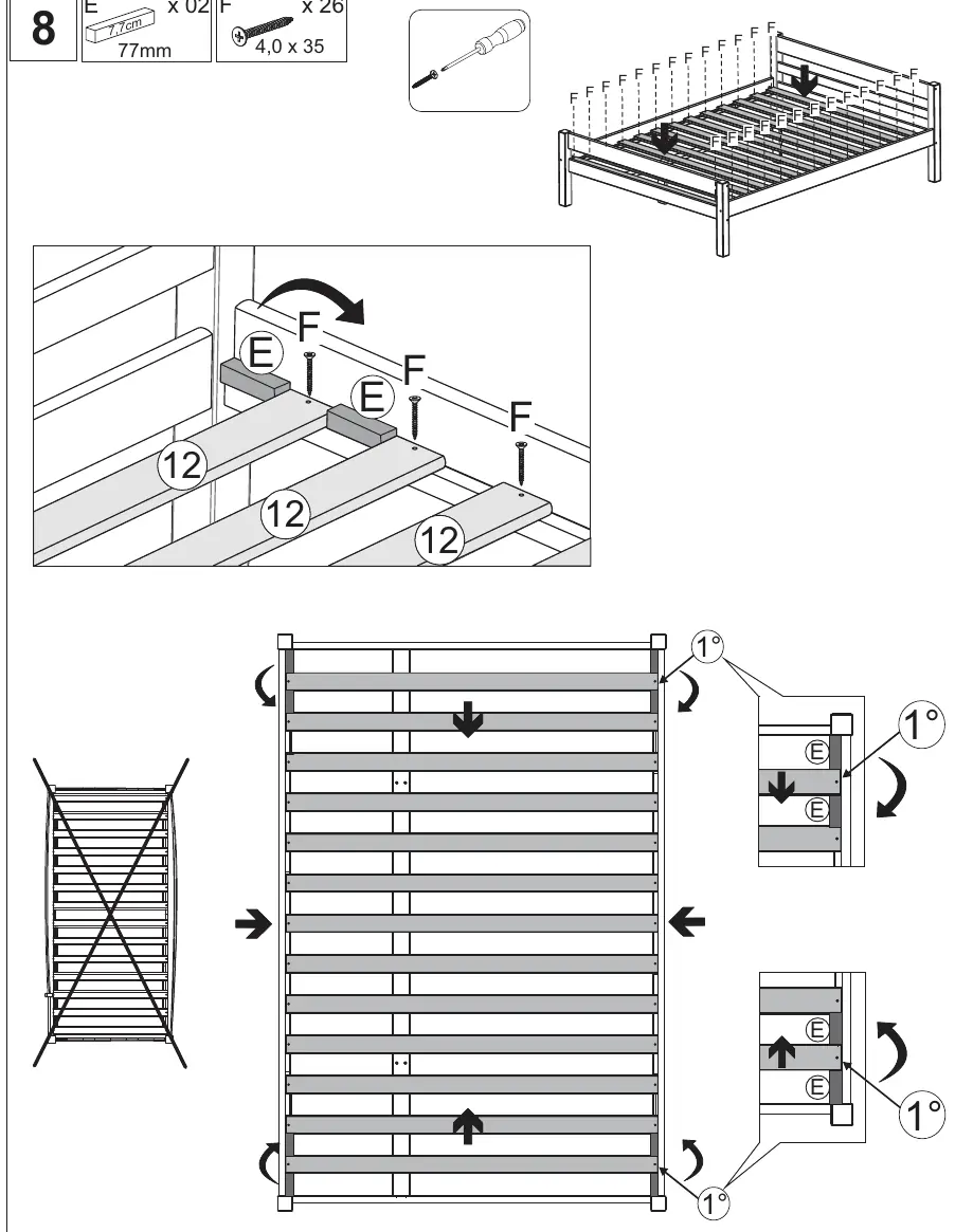 Step 8: Installing the slats