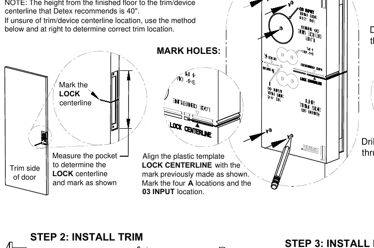 Step 1: Door preparation and drilling.