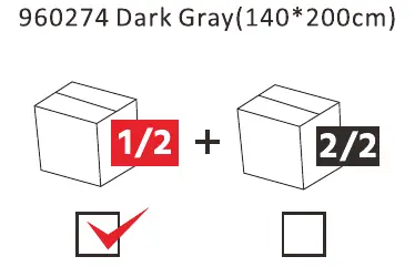 Box identification: Ensure you have both boxes (1/2 and 2/2).