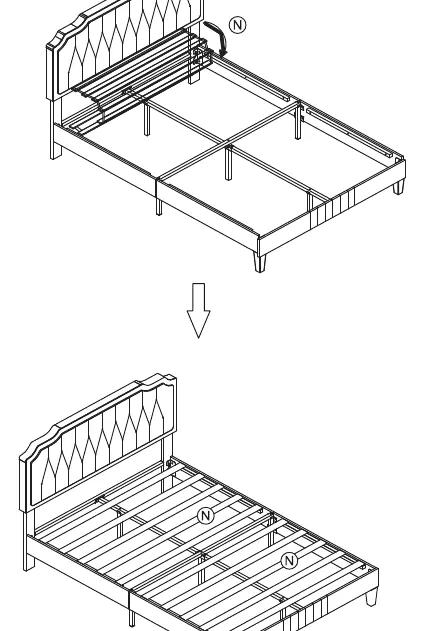 Step 9: Final assembly with slats.