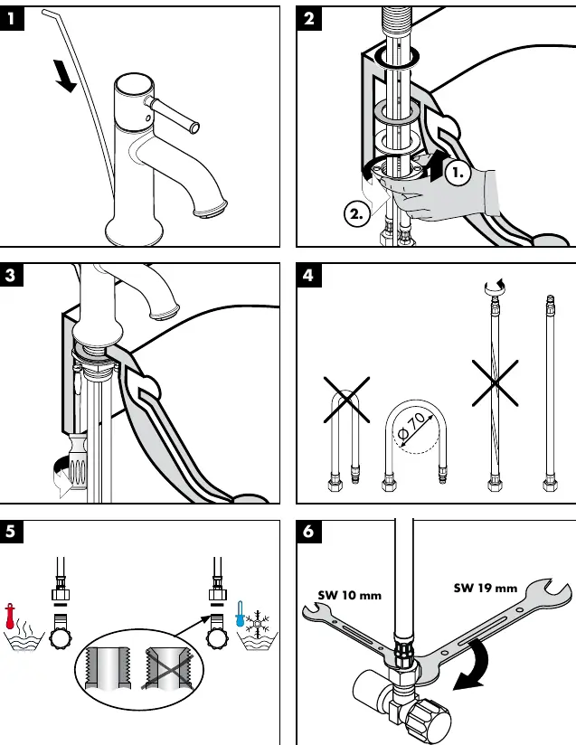 Installation steps 1-6