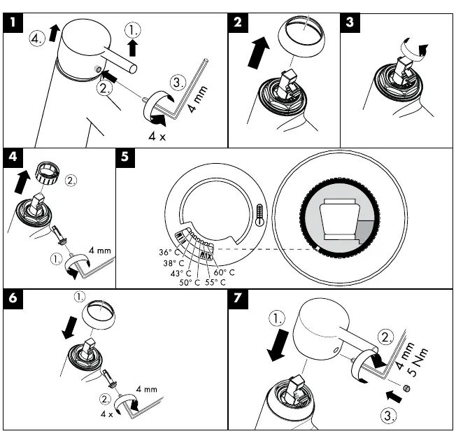 Temperature limiter adjustment
