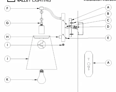Hardwired installation diagram showing wiring connections and assembly components.