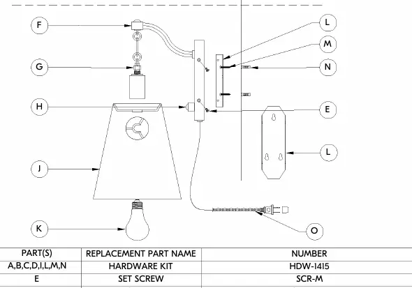 Plug-in installation diagram showing wall mounting and assembly components.