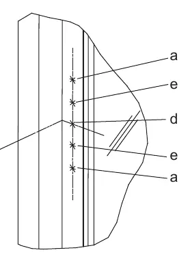 Marking the 40-inch centerline.
