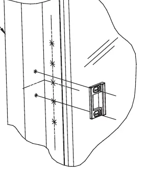 Sliding the strike against the door.