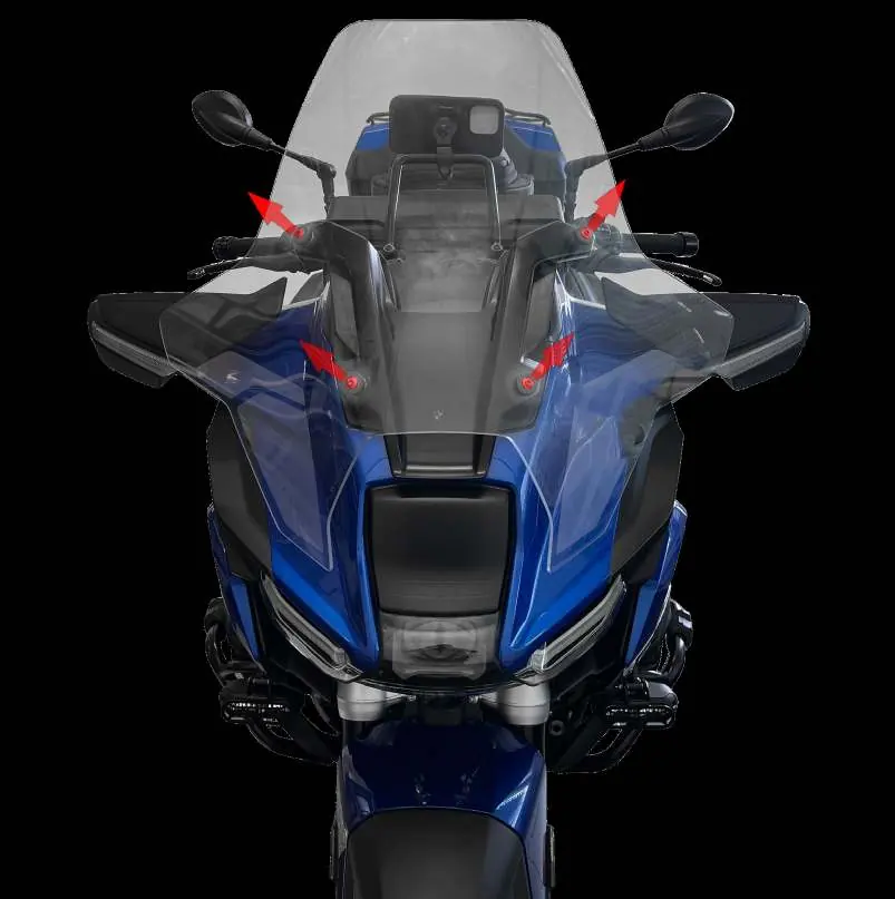 Overview of windshield mounting points