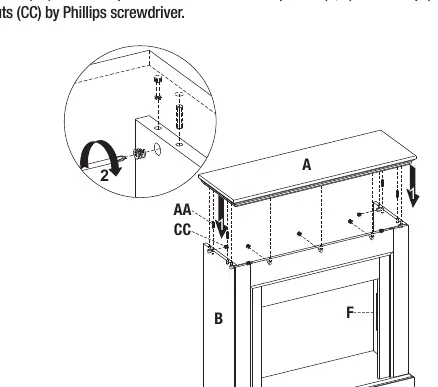 Step 6: Installing the top panel.