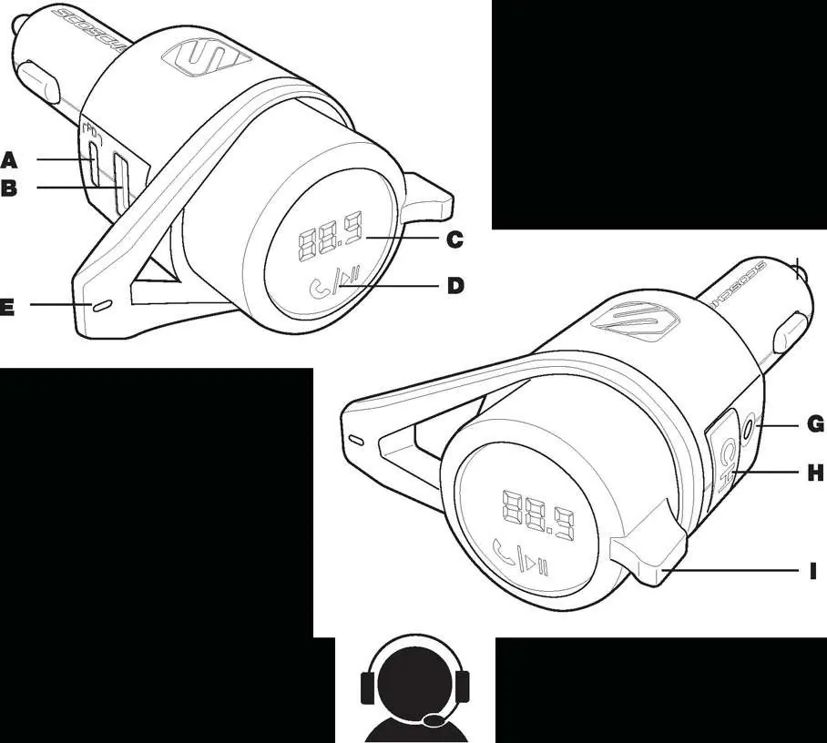 Scosche BTFREQ PRO components diagram