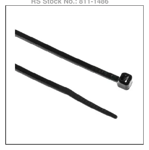 RS PRO Black Nylon Cable Tie
