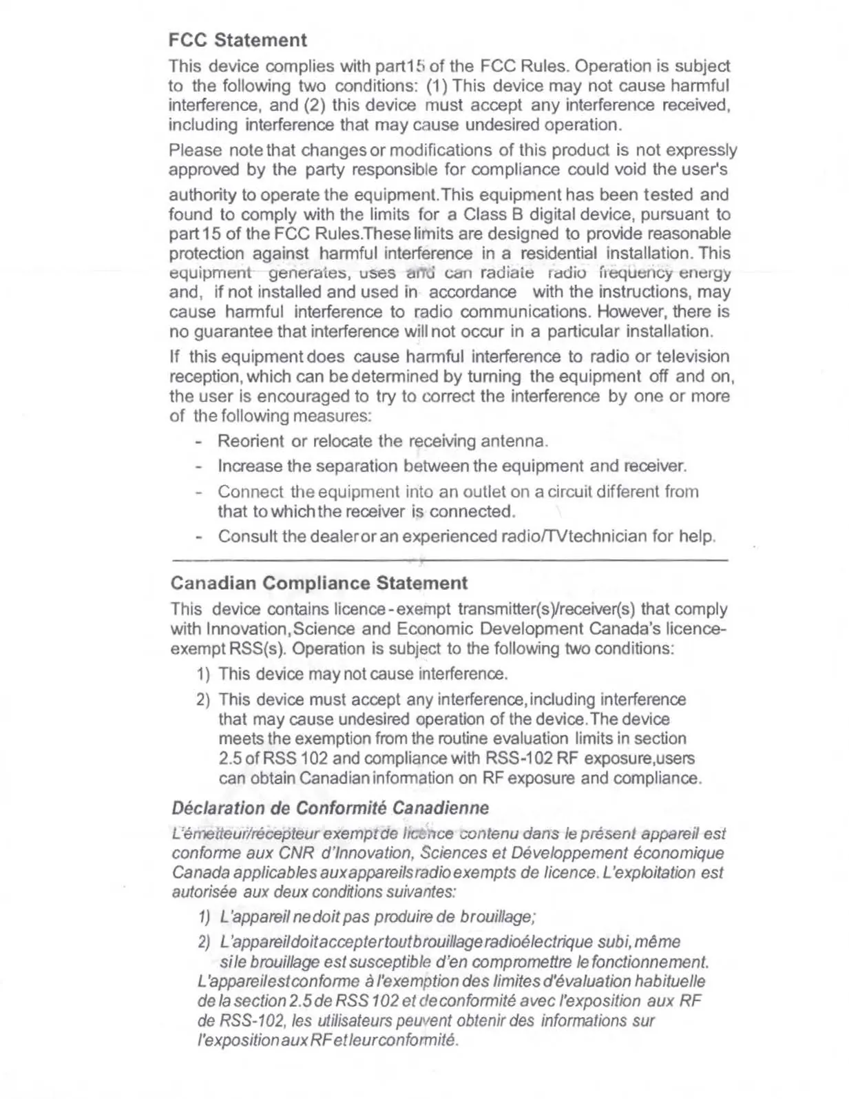 Review the regulatory compliance and FCC statements.
