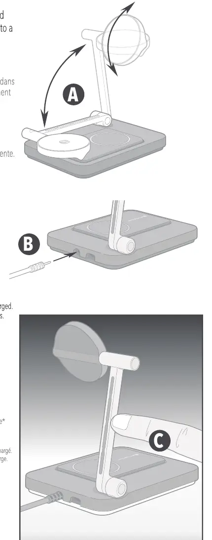 Unfolding the stand and using touch controls