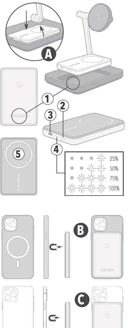 Using the removable power bank