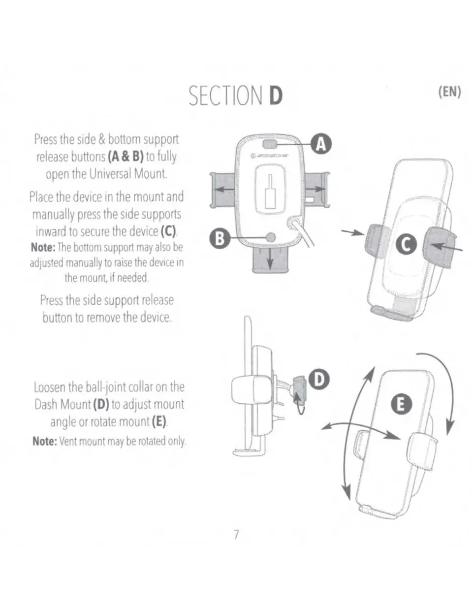 Device operation and adjustment