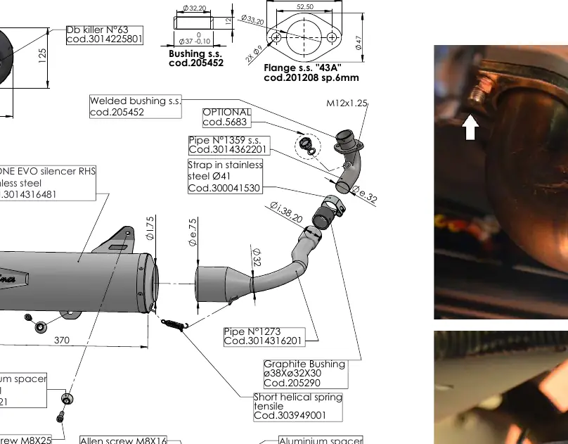 Technical drawing of the LV One EVO system components