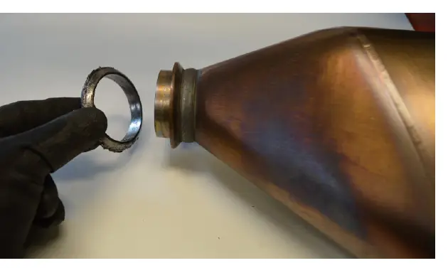 Installation details showing the gasket and pipe connection