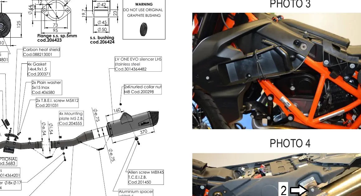 Technical drawing of the LV One EVO full system components.