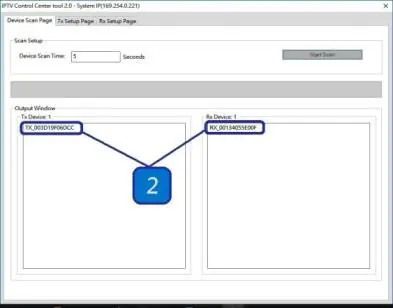 Device scan tool interface