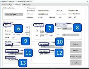 PC Tool transmitter settings interface