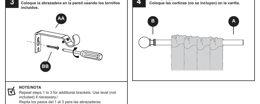 Step 3: Attaching the bracket to the wall.